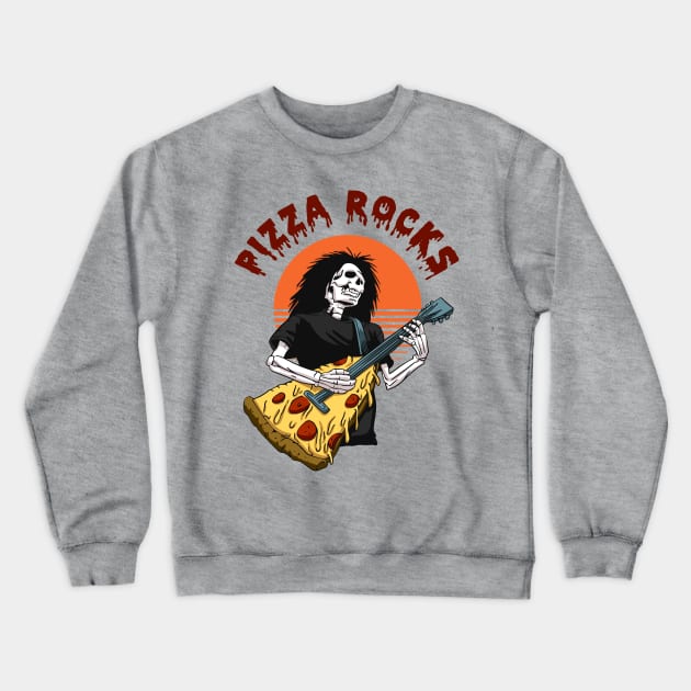 Pizza Rocks Crewneck Sweatshirt by Three Meat Curry